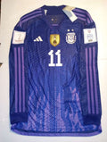 Angel Di Maria Argentina 2022 World Cup Match Away Long Sleeve Soccer Jersey