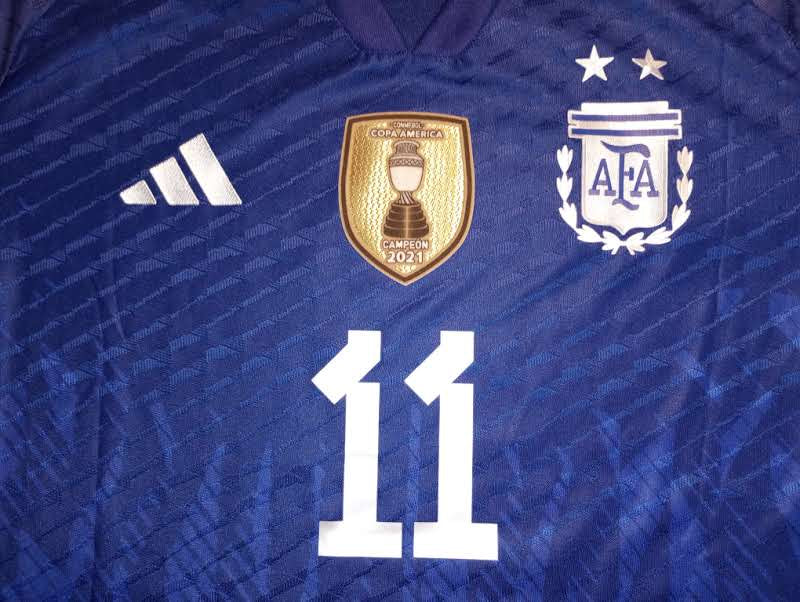 Angel Di Maria Argentina 2022 World Cup Match Away Long Sleeve Soccer Jersey