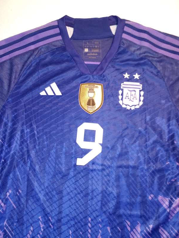 Julian Alvarez Argentina 2022 World Cup Match Away Long Sleeve Soccer Jersey