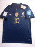 Kylian Mbappe France 2022 World Cup Qatar Final Stadium Blue Home Soccer Jersey